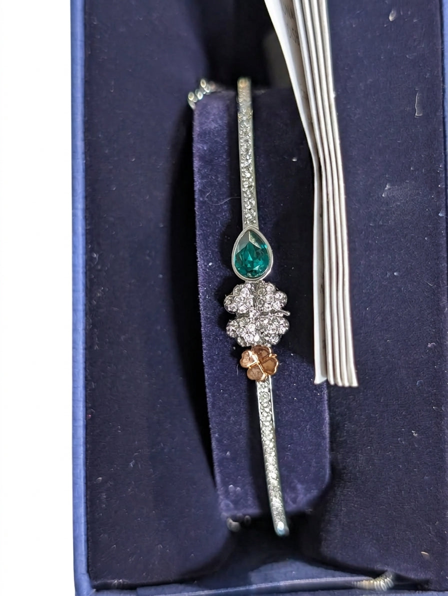 Swarovski Latisha Flower Bangle Crystal Floral Bracelet - Image 3