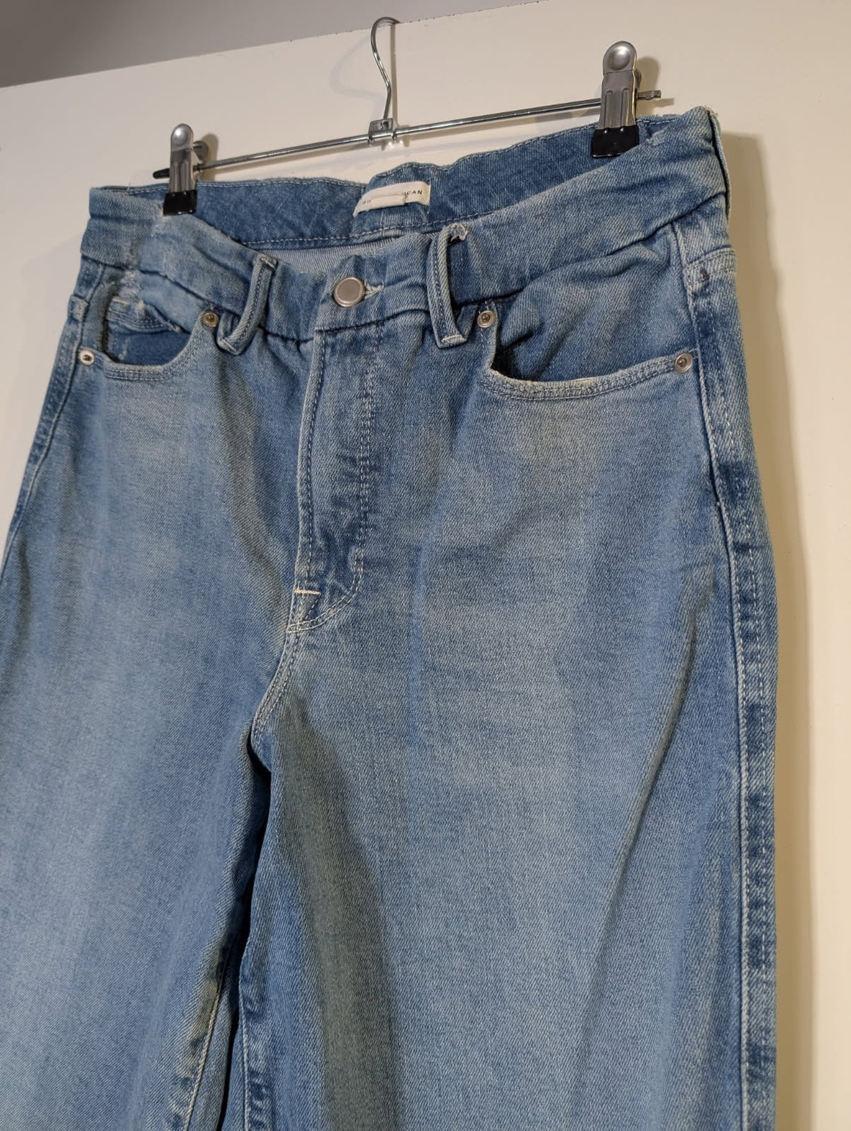 Good American Wide Leg Jeans Blue Denim Size 6 / 28 - Image 4