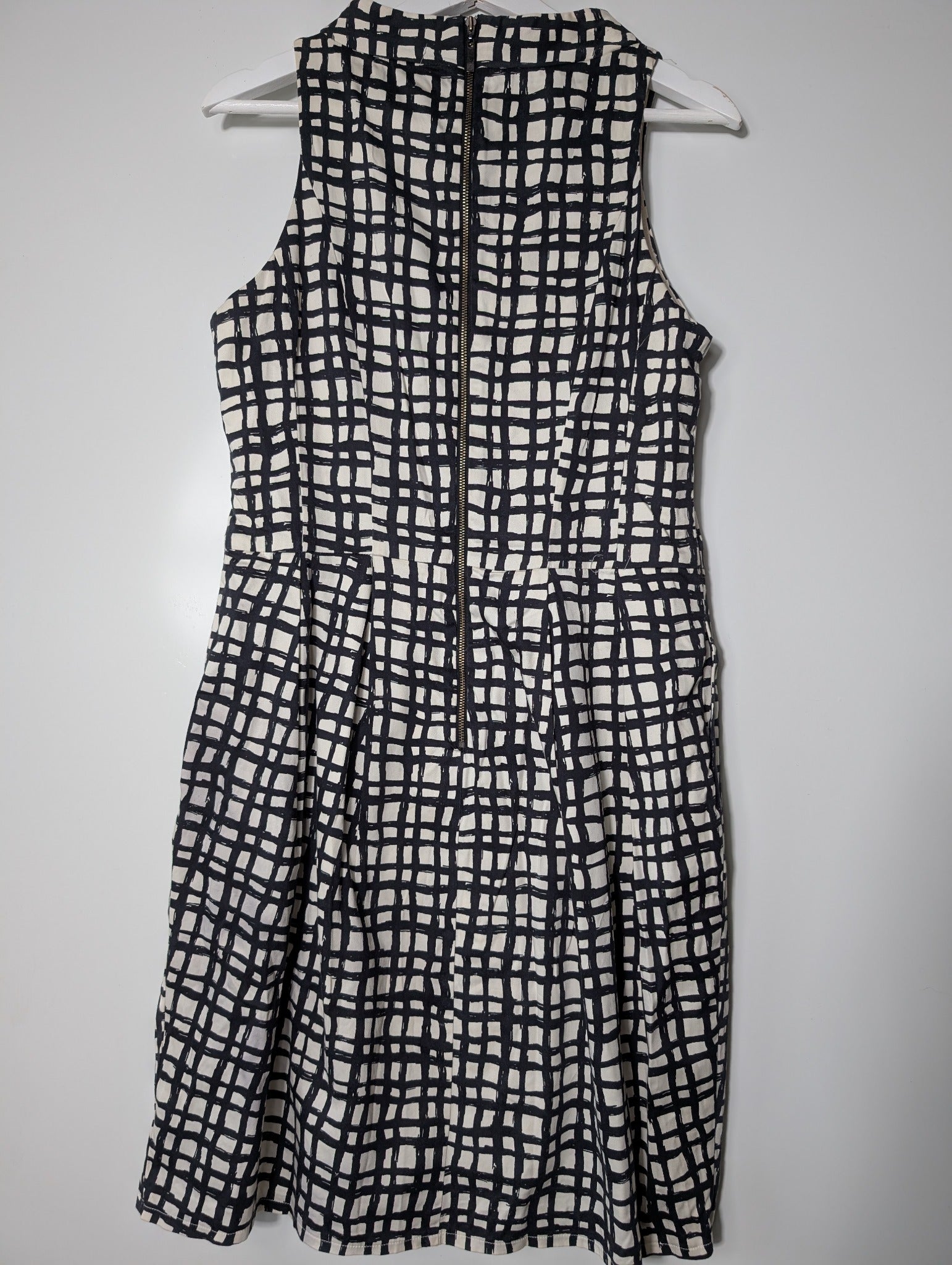 CUE Sleeveless Grid Print Dress Women's AU 12 - Image 5