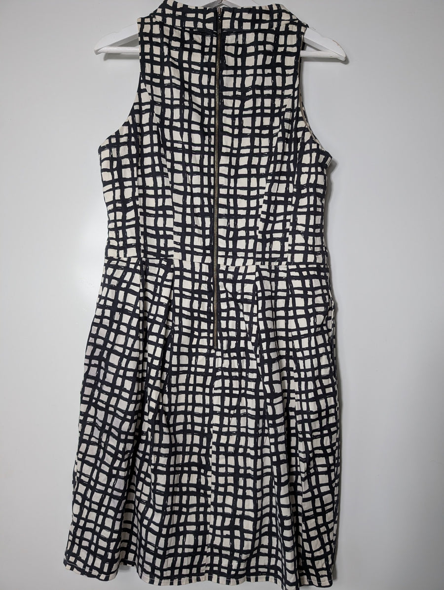 CUE Sleeveless Grid Print Dress Women's AU 12 - Image 5