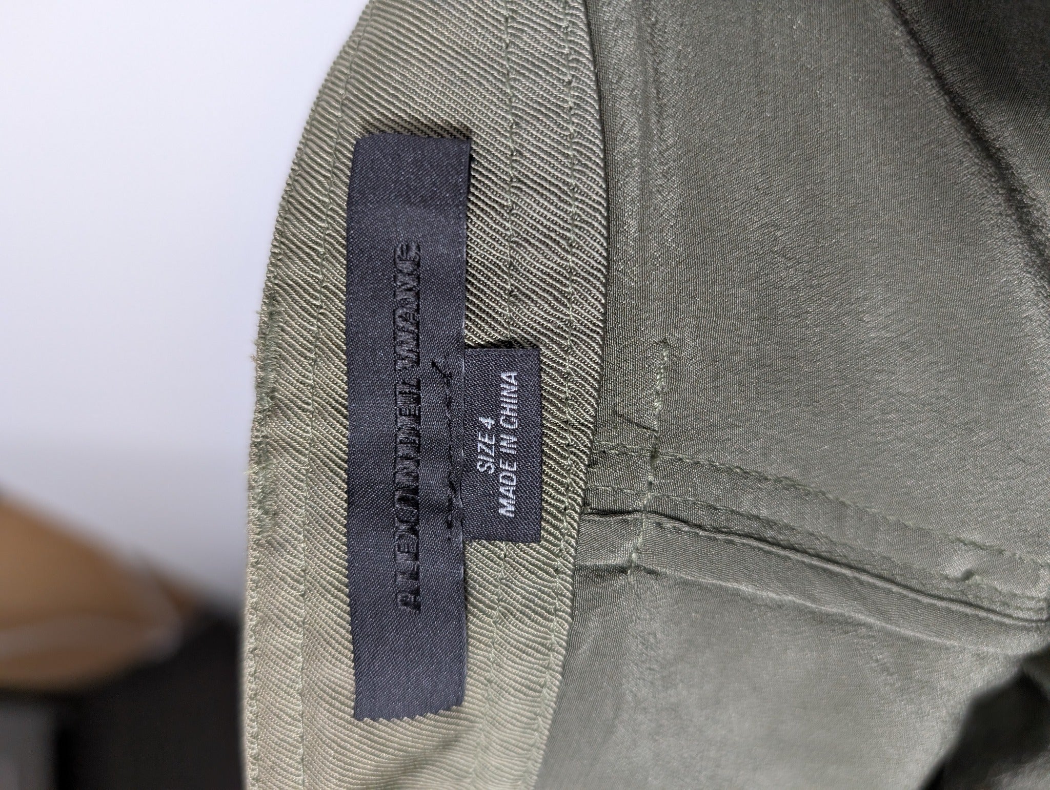 Alexander Wang Paneled Trousers Olive Green Women's Size 4 - Image 5