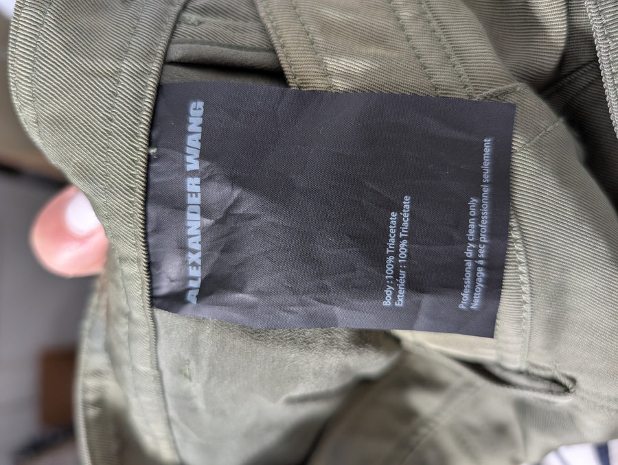 Alexander Wang Paneled Trousers Olive Green Women's Size 4 - Image 6