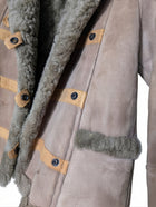 Scaffa Vintage Shearling Toggle Coat Tan Size 26 - Image 2