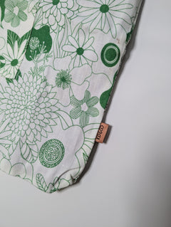 Kip&Co Linen Tote Bag Green Floral Print One Size - Image 2