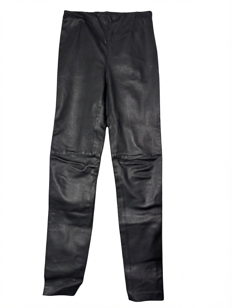 Saba Leather Trousers Black Women's Size 6