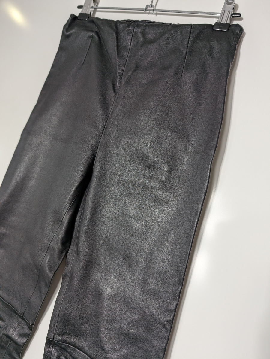 Saba Leather Trousers Black Women's Size 6 - Image 3
