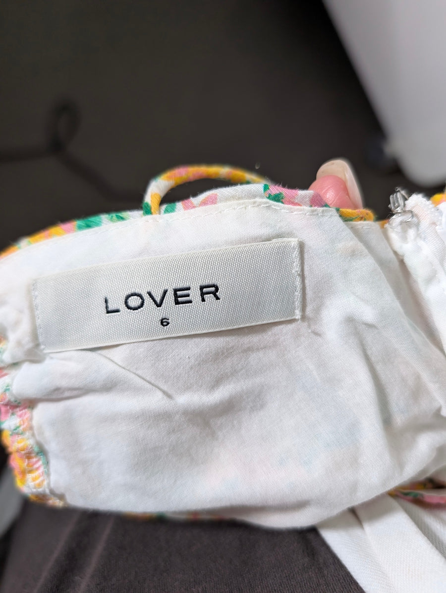 Lover Floral Spaghetti Strap Midi Dress Size 6 - Image 5