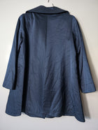 Scanlan & Theodore Double-Breasted Trench Coat Navy Blue - Image 6
