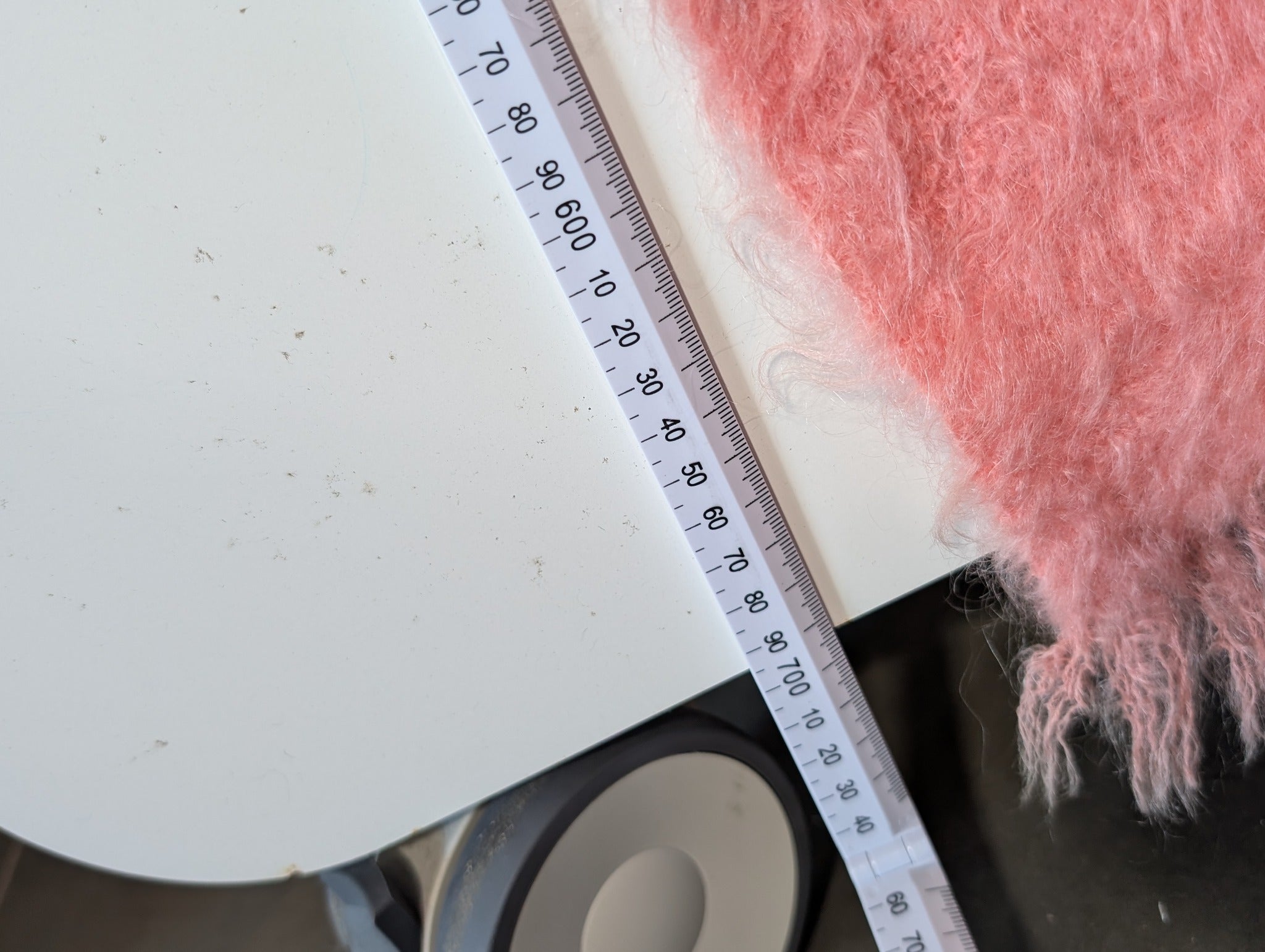 Mohair Blend Scarf Dusty Pink One Size - Image 7