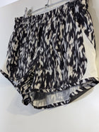 Nike Athletic Running Shorts Black & White Abstract Print Medium - Image 4