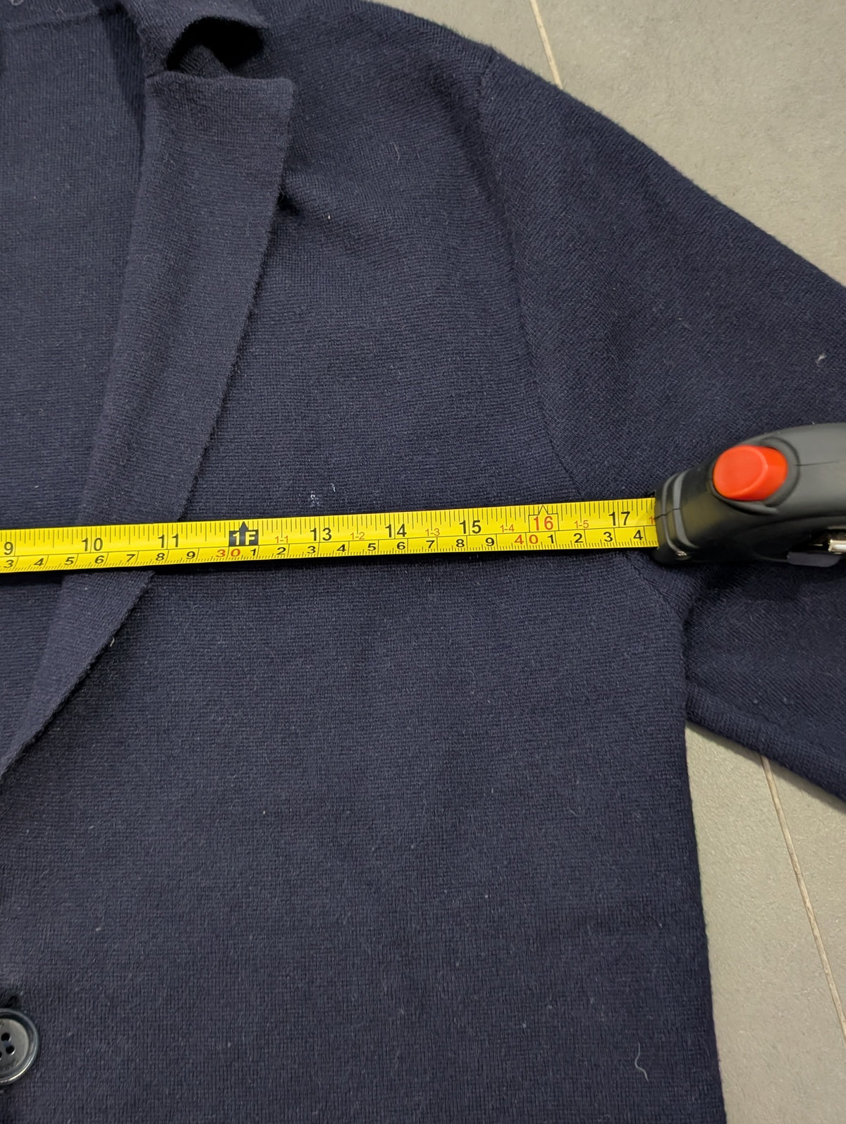 SABA Knit Blazer Cardigan Navy Size Small - Image 5