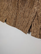 J.Crew Metallic Gold Textured A-Line Skirt Women's Size 6 - Image 6