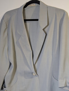 Jadeite Vintage Light Blue Blazer 3/4 Sleeve Women's Jacket - Image 3