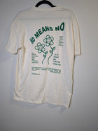 Online Ceramics 'No Means No' Graphic T-Shirt White Small - Image 3