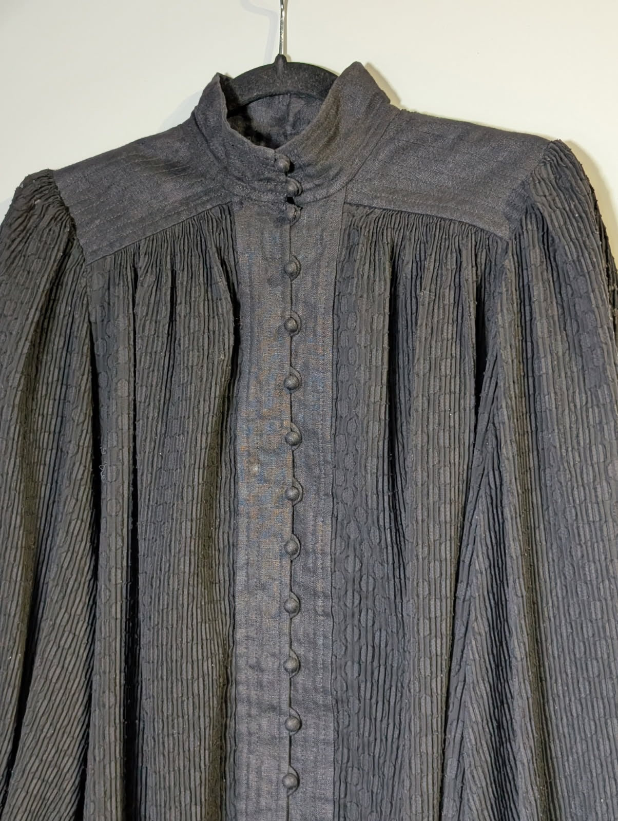 Zimmermann Victorian-Style Pleated Blouse Black Size 1 - Image 4