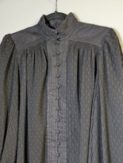 Zimmermann Victorian-Style Pleated Blouse Black Size 1 - Image 4