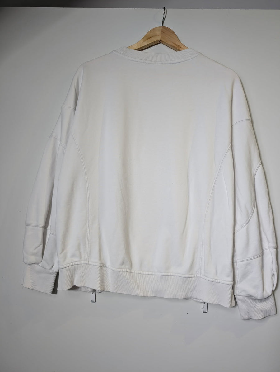 Country Road Women's Sweatshirt White Side Zip Detail - Image 5
