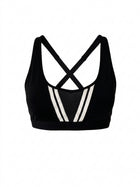 Adidas All Me 3-Stripes Sports Bra Black Size M - Image 1