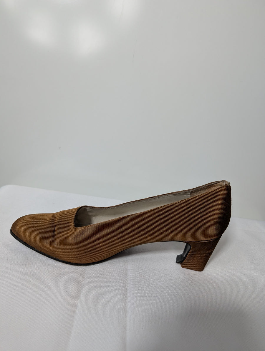 Robert Clergerie Vintage Grosgrain Ribbon Pumps Brown EU 36 - Image 5