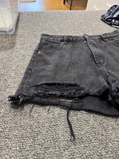 Rolla's Dusters High Rise Slim Black Denim Shorts Size 28 - Image 2