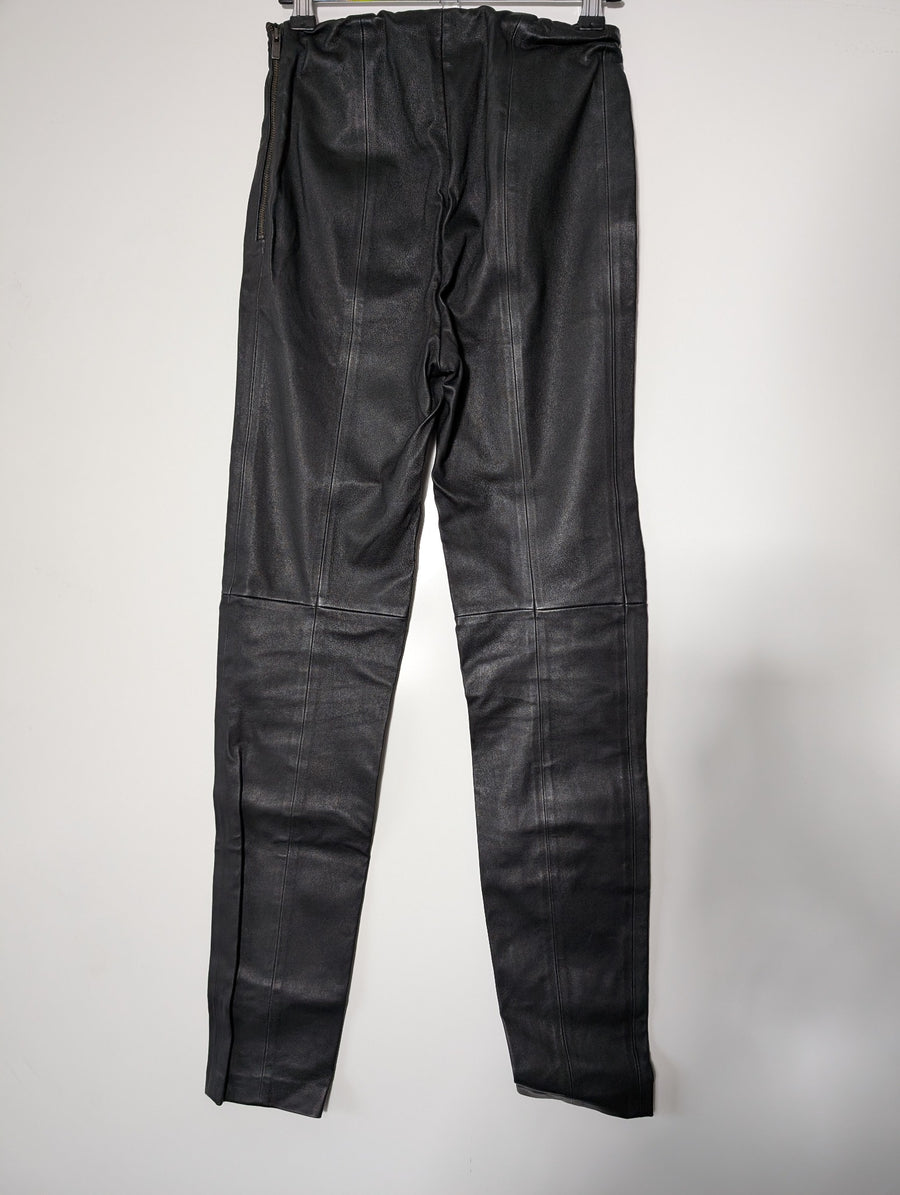 Saba Leather Trousers Black Women's Size 6 - Image 5