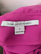 Diane von Furstenberg Ruffle Shift Dress Hot Pink Size 8 - Image 5