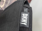 DKNY Linen Wrap Skirt Black Embroidered Hem Size 4 - Image 5