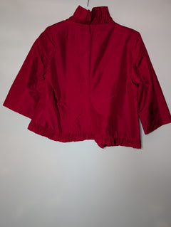 Sarissa Silk Ruffled Bolero Jacket Red XL - Image 4