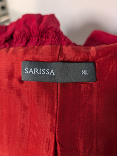 Sarissa Silk Ruffled Bolero Jacket Red XL - Image 5
