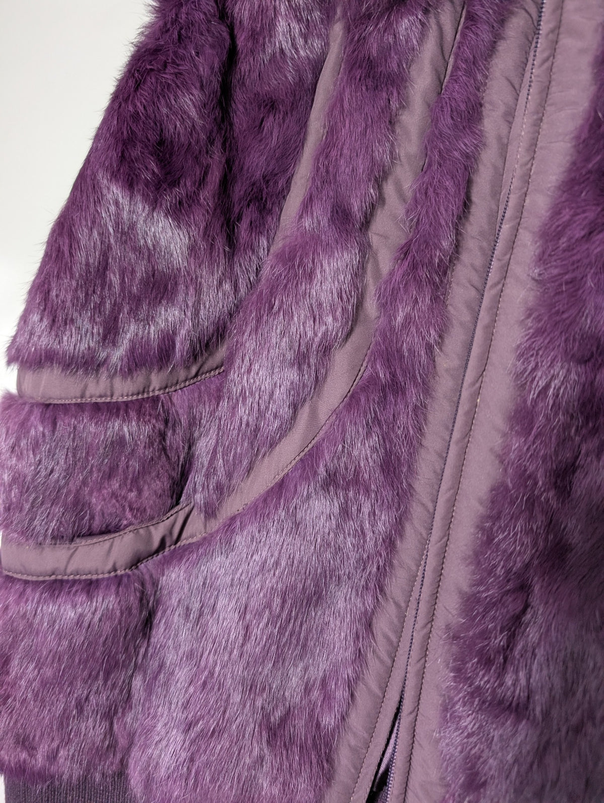 Florit's Faux Fur Puffer Vest Purple Size 50 - Image 2