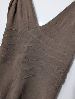 Scanlan Theodore Sleeveless Knit Dress Brown V-Neck Size SM - Image 2