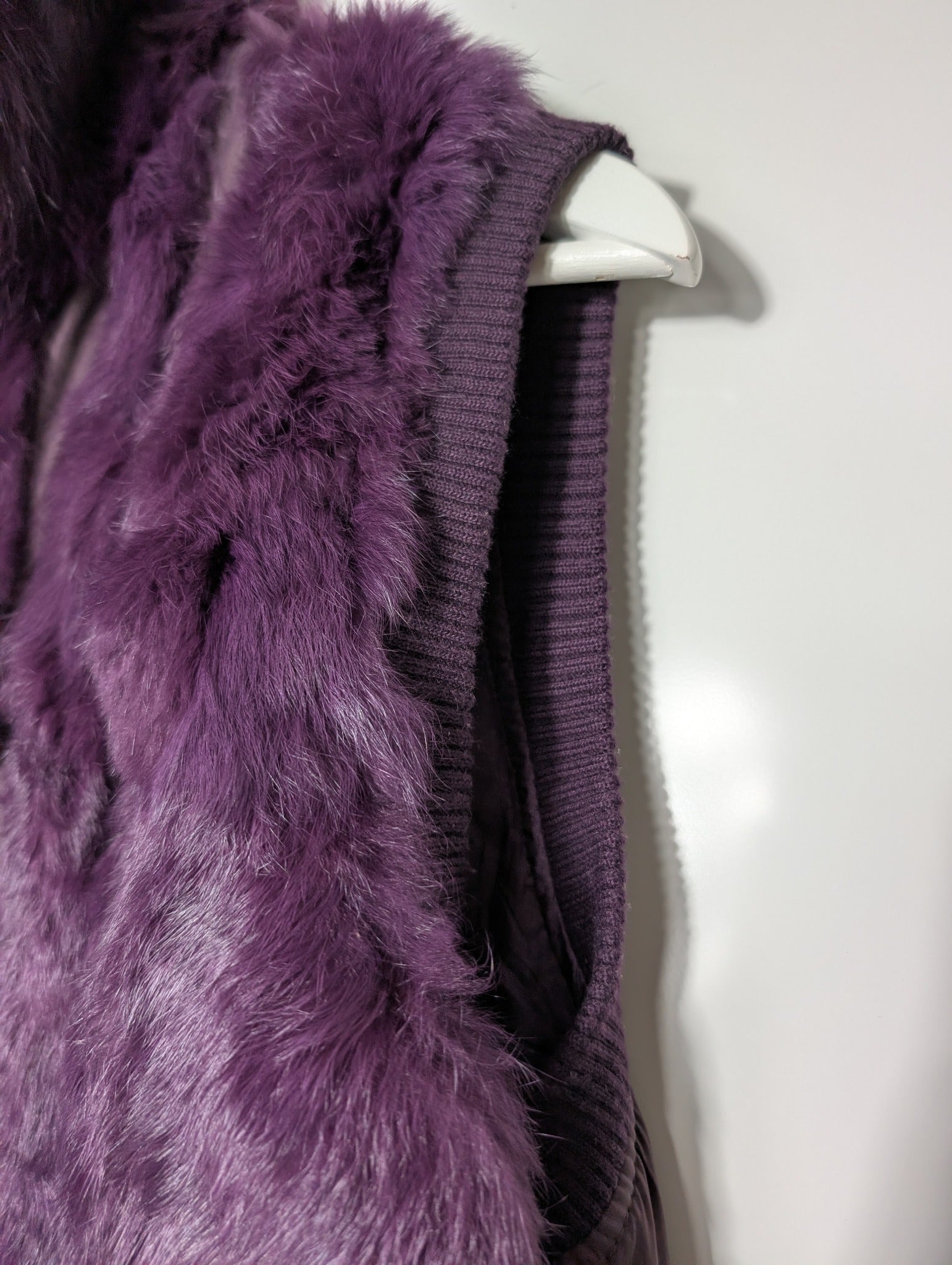 Florit's Faux Fur Puffer Vest Purple Size 50 - Image 4