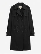 Country Road Double-Breasted Trench Coat Black Size S - Image 1