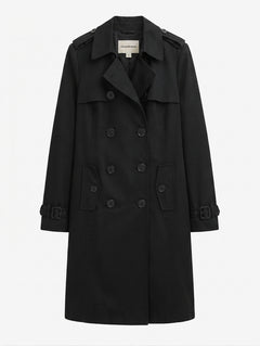 Country Road Double-Breasted Trench Coat Black Size S - Image 1