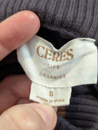 Ceres Life Organic Cotton Knit Midi Skirt Brown & Charcoal Size S - Image 3