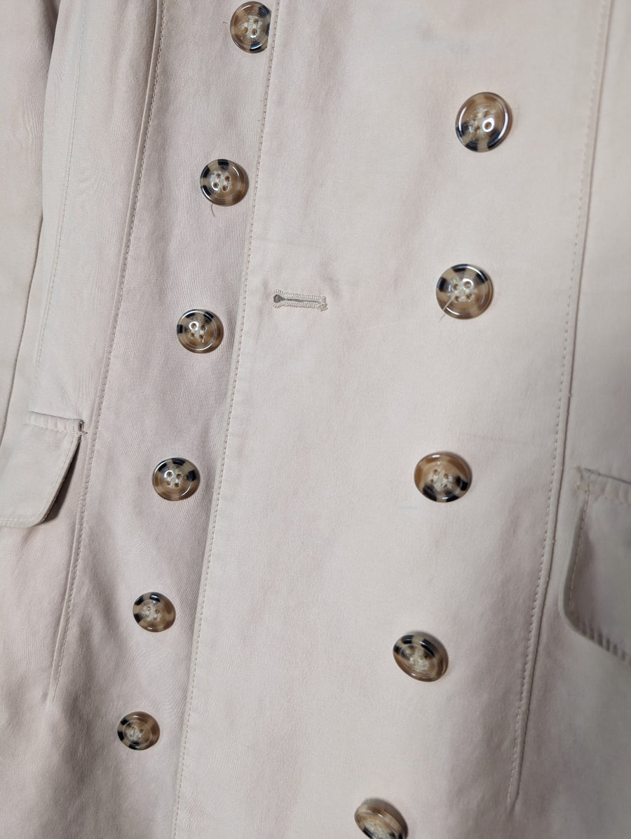 ZARA WOMAN Double-Breasted Trench Coat Beige Size M - Image 2