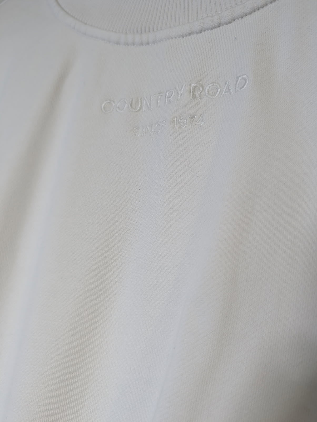 Country Road Women's Sweatshirt White Side Zip Detail - Image 6