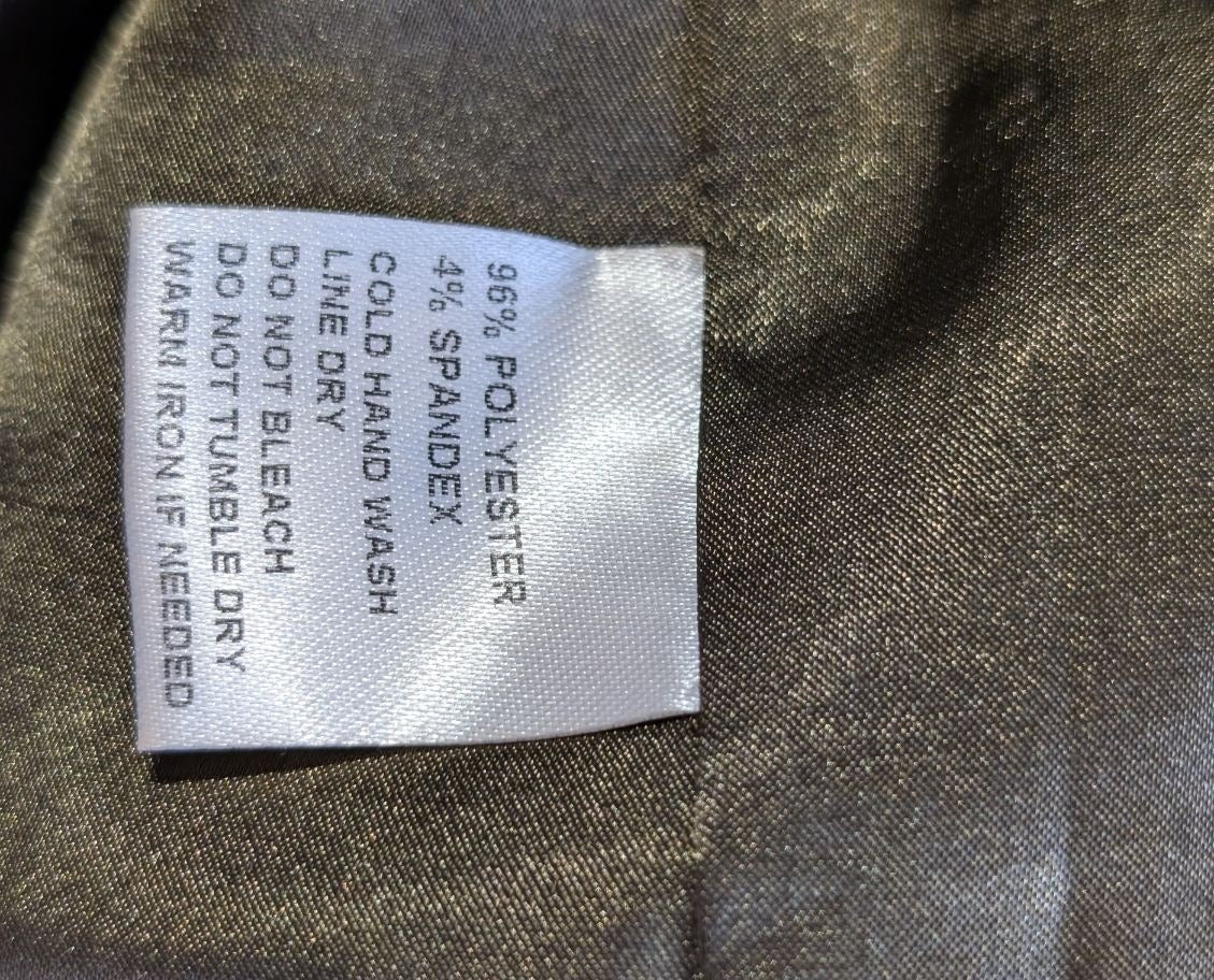 Sheike Sleeveless Peplum Dress Olive Green Size 10 - Image 6