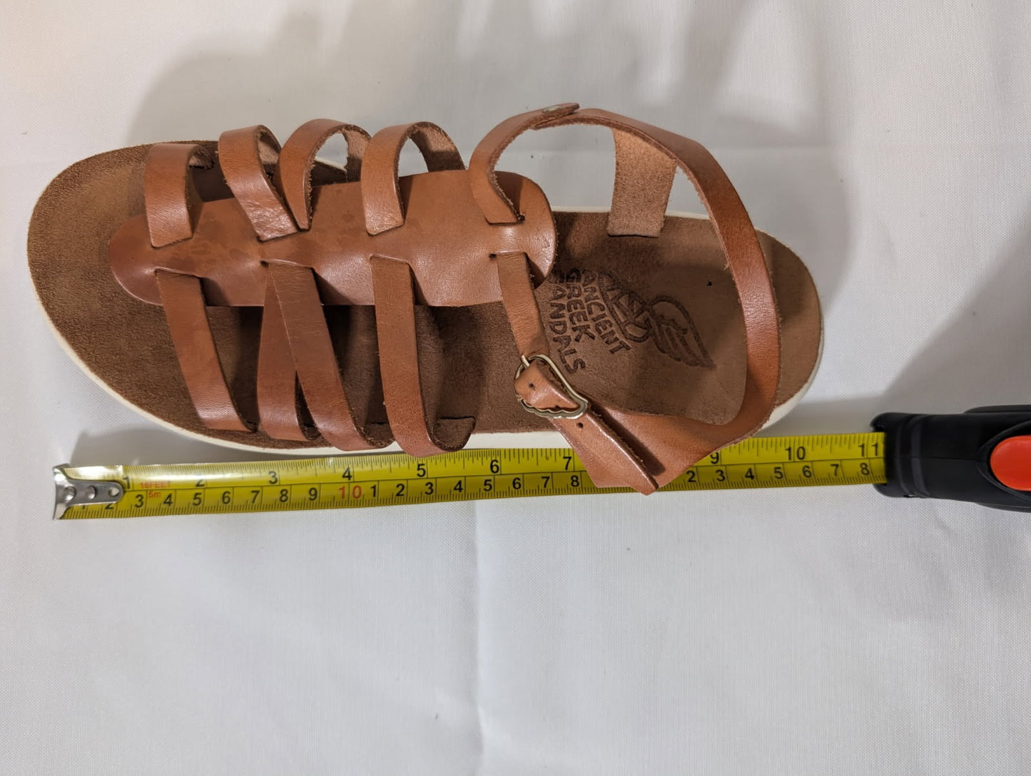 Ancient Greek Sandals - Tan Leather Gladiator Sandals Women's Size 39 - Image 5