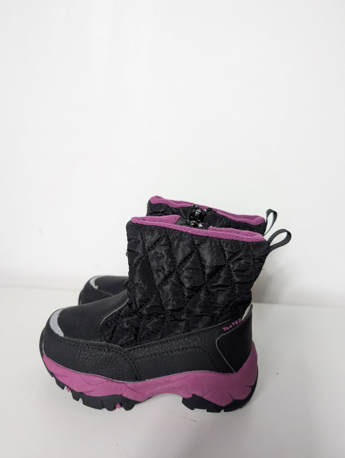 Crane Children's Winter Snow Boots Black and Purple - Image 2