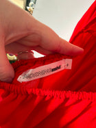 Morning Mist Tiered Mini Dress Red AU 8 - Image 3