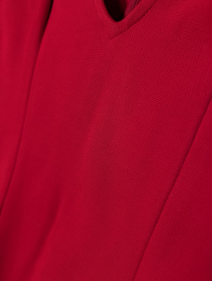Kookai Long Sleeve V-Neck Mini Dress Red Size 34 - Image 3
