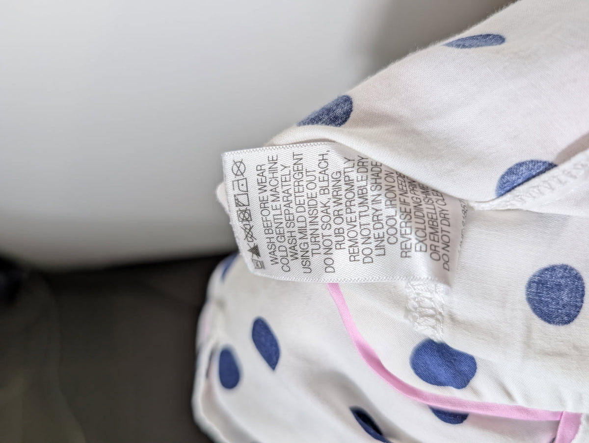 Peter Alexander Women's Polka Dot Pajama Set White & Navy Size M - Image 6