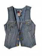 True Religion Women's Distressed Denim Vest Blue Size XS - Image 1