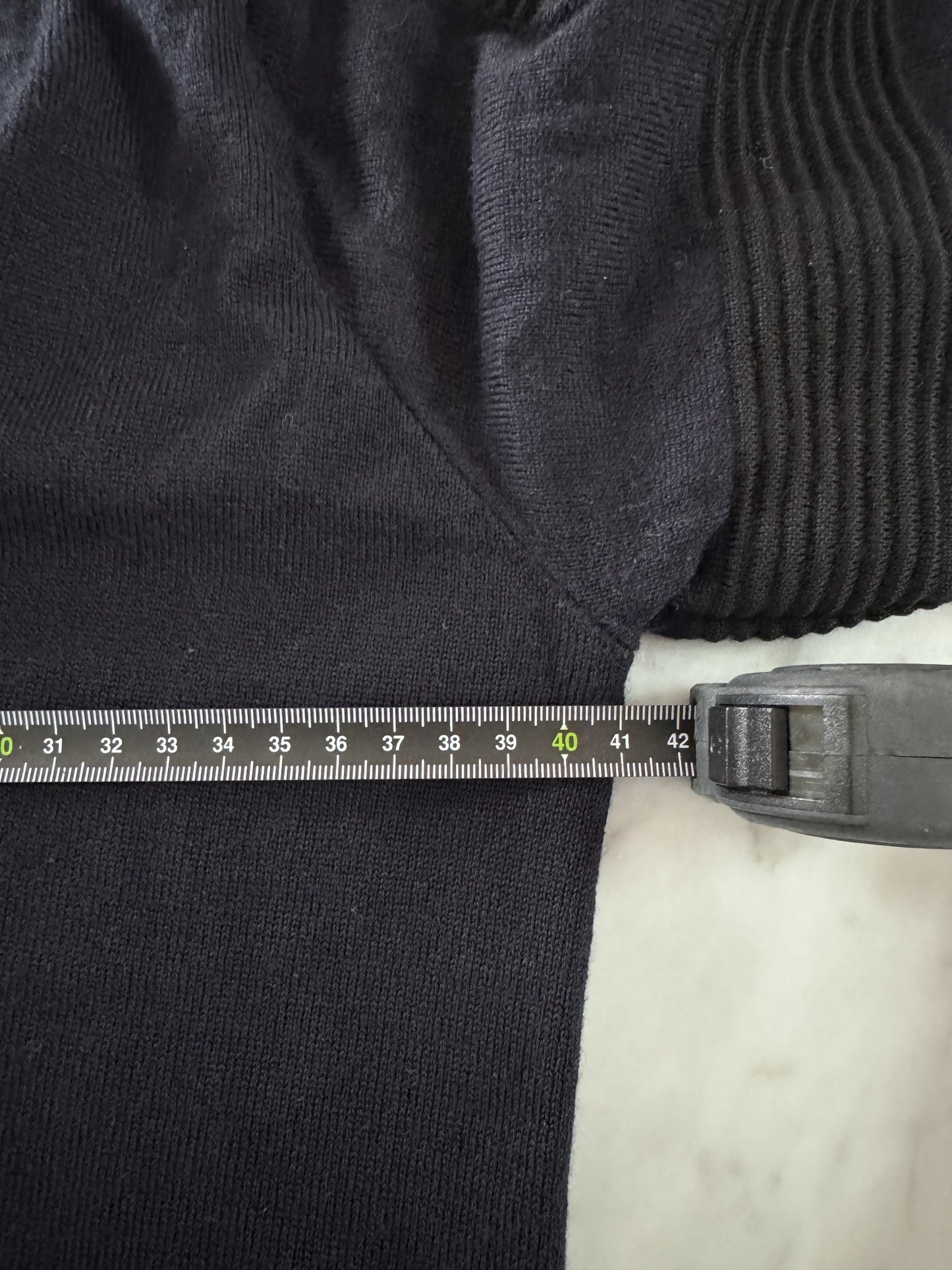 Fusalp Women's Black V-Neck Sweater - Ribbed Sleeve Detail - Image 11