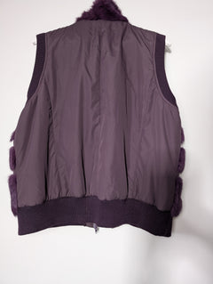 Florit's Faux Fur Puffer Vest Purple Size 50 - Image 6