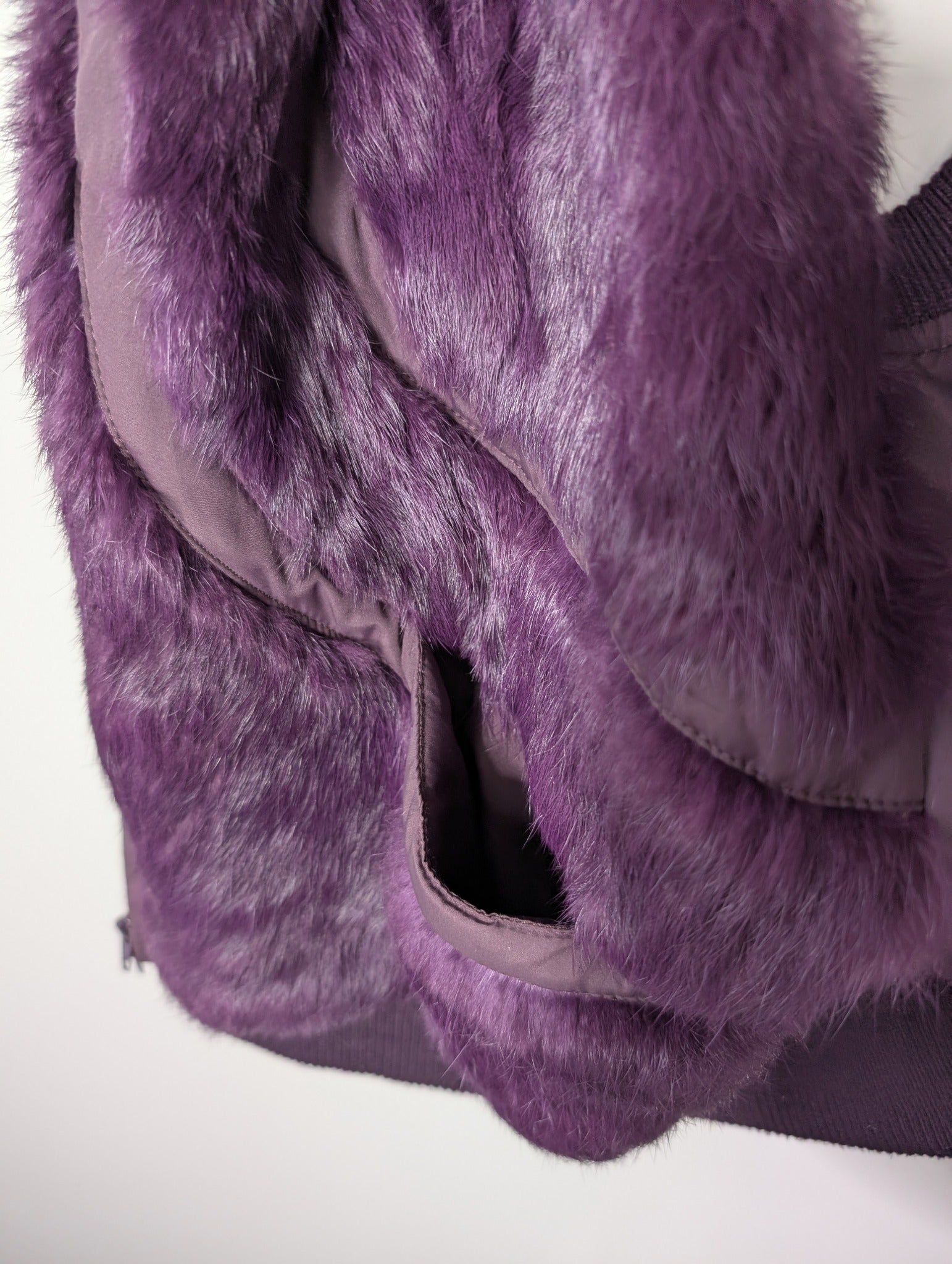 Florit's Faux Fur Puffer Vest Purple Size 50 - Image 8