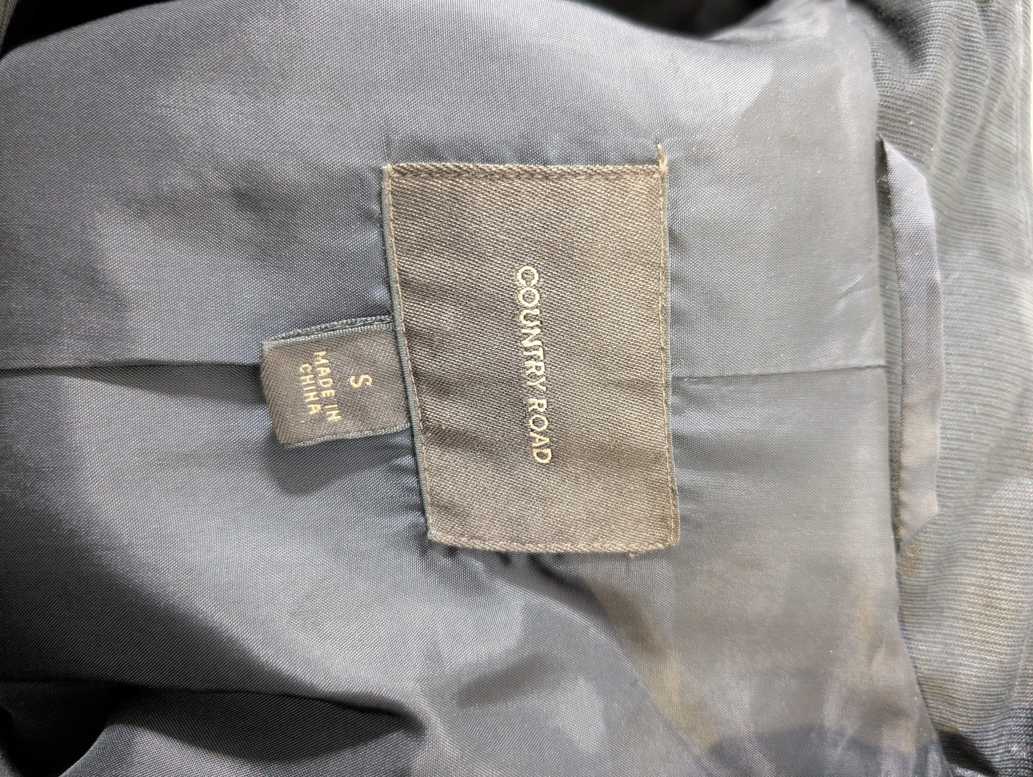 Country Road Double-Breasted Trench Coat Black Size S - Image 6