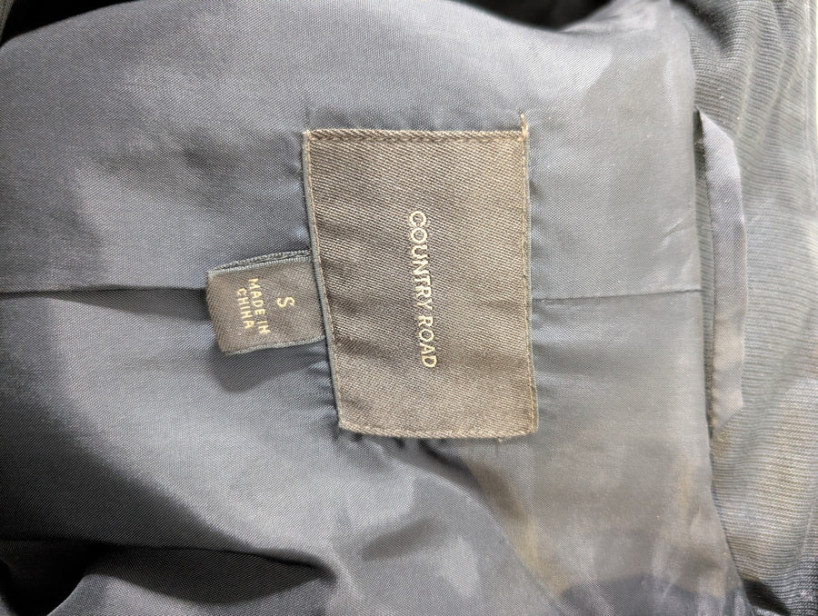 Country Road Double-Breasted Trench Coat Black Size S - Image 6