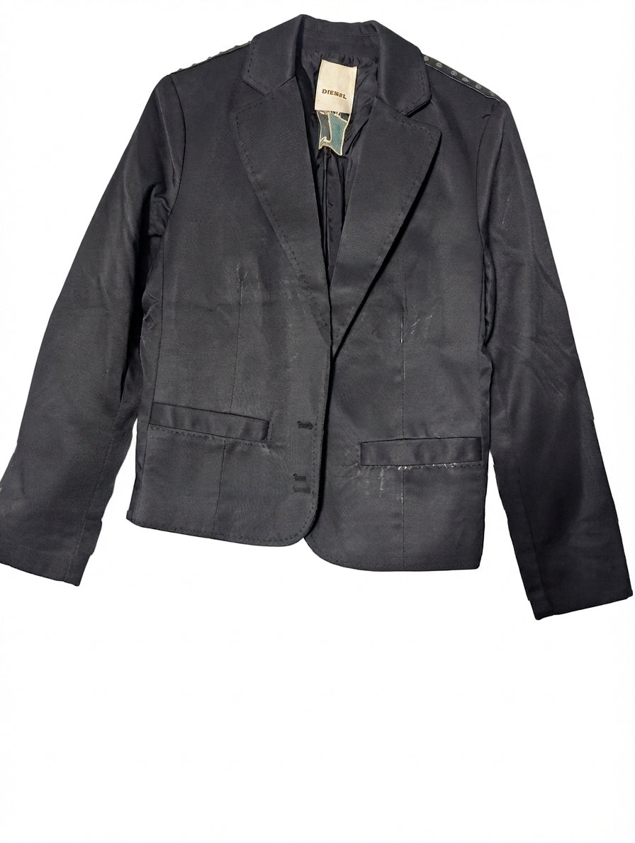 Diesel Studded Shoulder Blazer Black